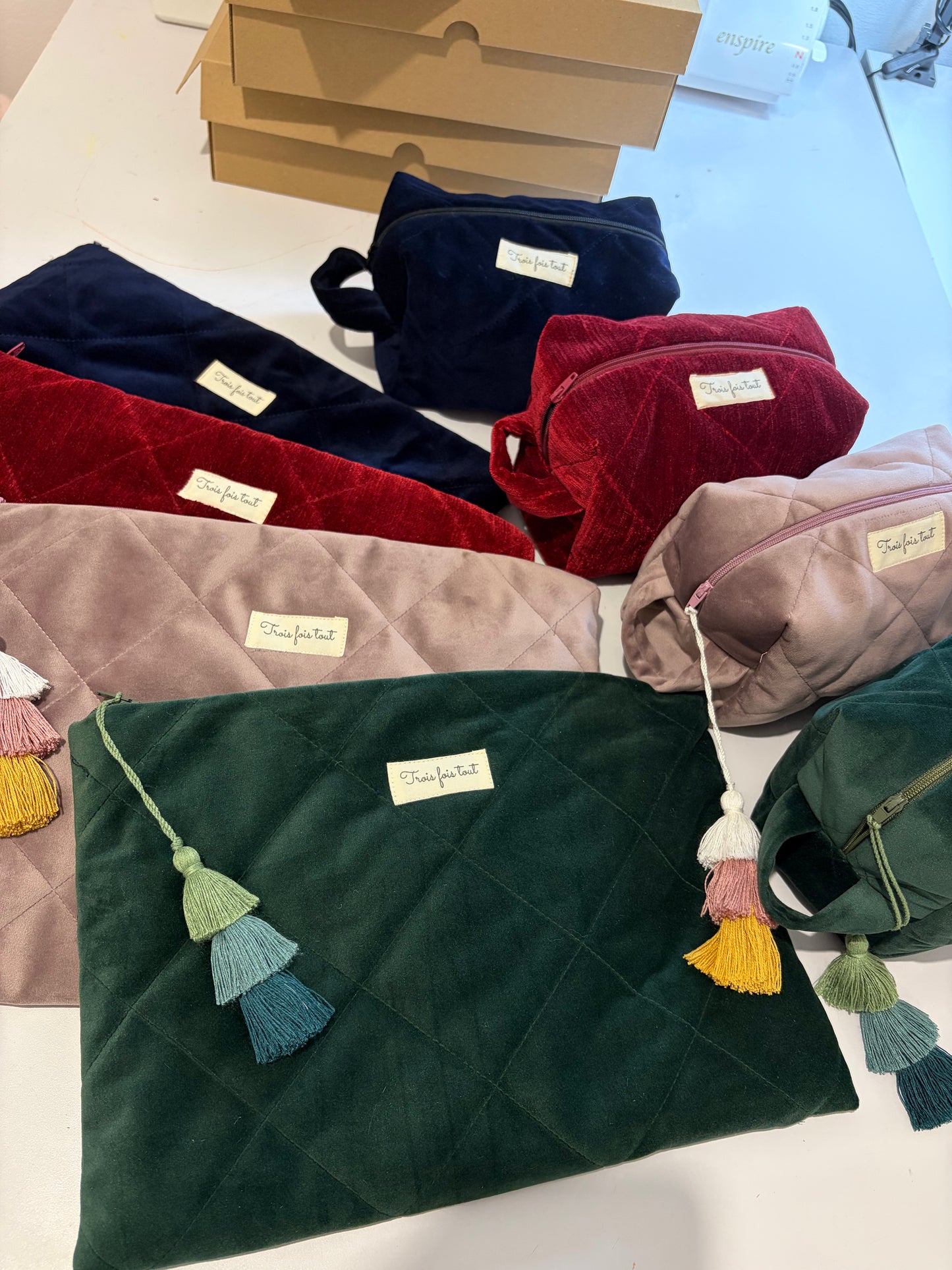 Housse ordinateur portable, couleur rose pale