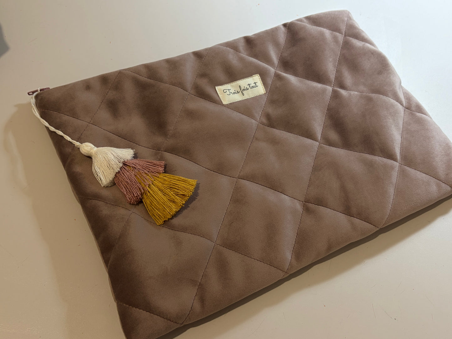 Housse ordinateur portable, couleur rose pale